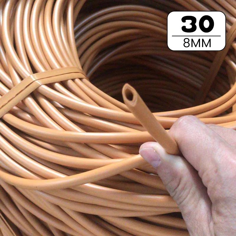 500G Round PE Rattan 2.5/3/3.5/4.5mm Plastic Synthetic Rattan Weaving Raw Material for Furniture Repair Chair Storage Basket DIY