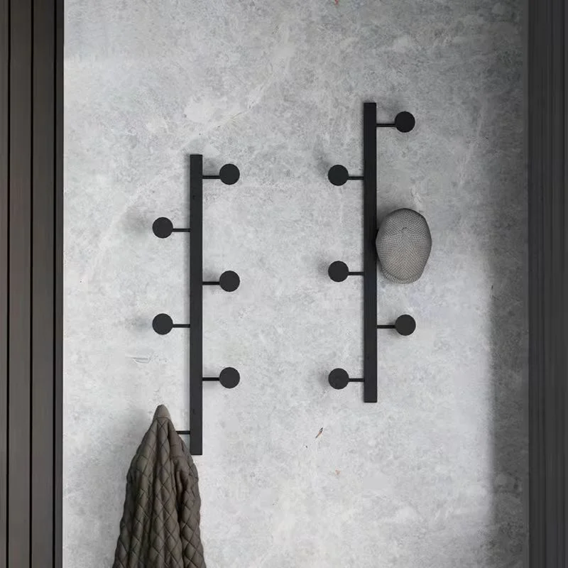 Japanese Style Minimalist Metal 4 Hooks Clothes Hat Rack Wall Hanging Creative Entrance Bedroom Decoration Foyer Hooks Hangers
