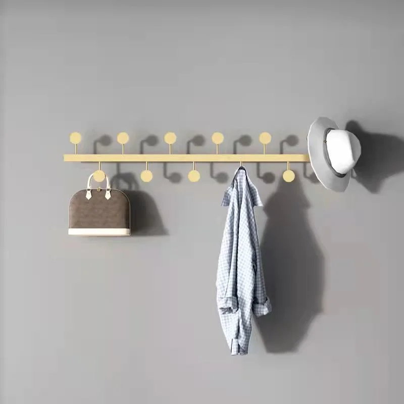Japanese Style Minimalist Metal 4 Hooks Clothes Hat Rack Wall Hanging Creative Entrance Bedroom Decoration Foyer Hooks Hangers