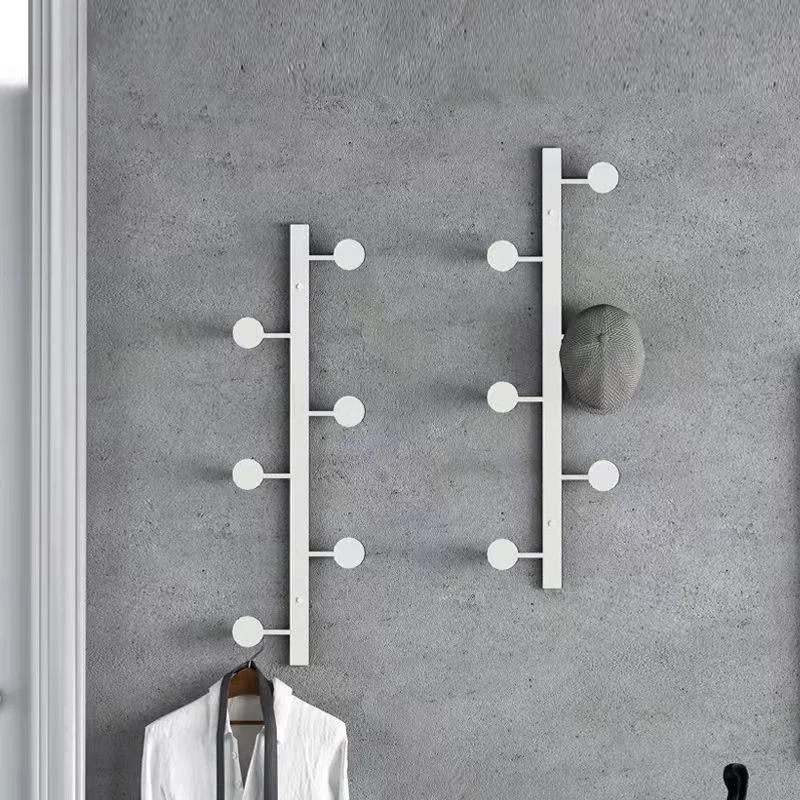 Japanese Style Minimalist Metal 4 Hooks Clothes Hat Rack Wall Hanging Creative Entrance Bedroom Decoration Foyer Hooks Hangers