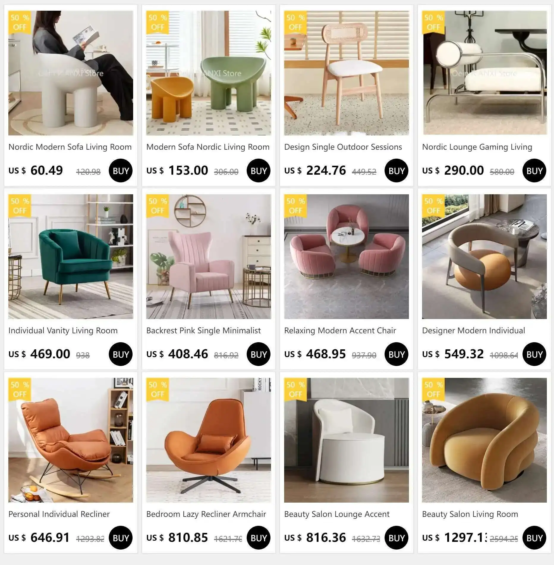 Beauty Salon Furniture Home Chair Relaxing Nordic Modern One Person Room Living Chairs Single Hotel Gamer Sillon Floor Mobile