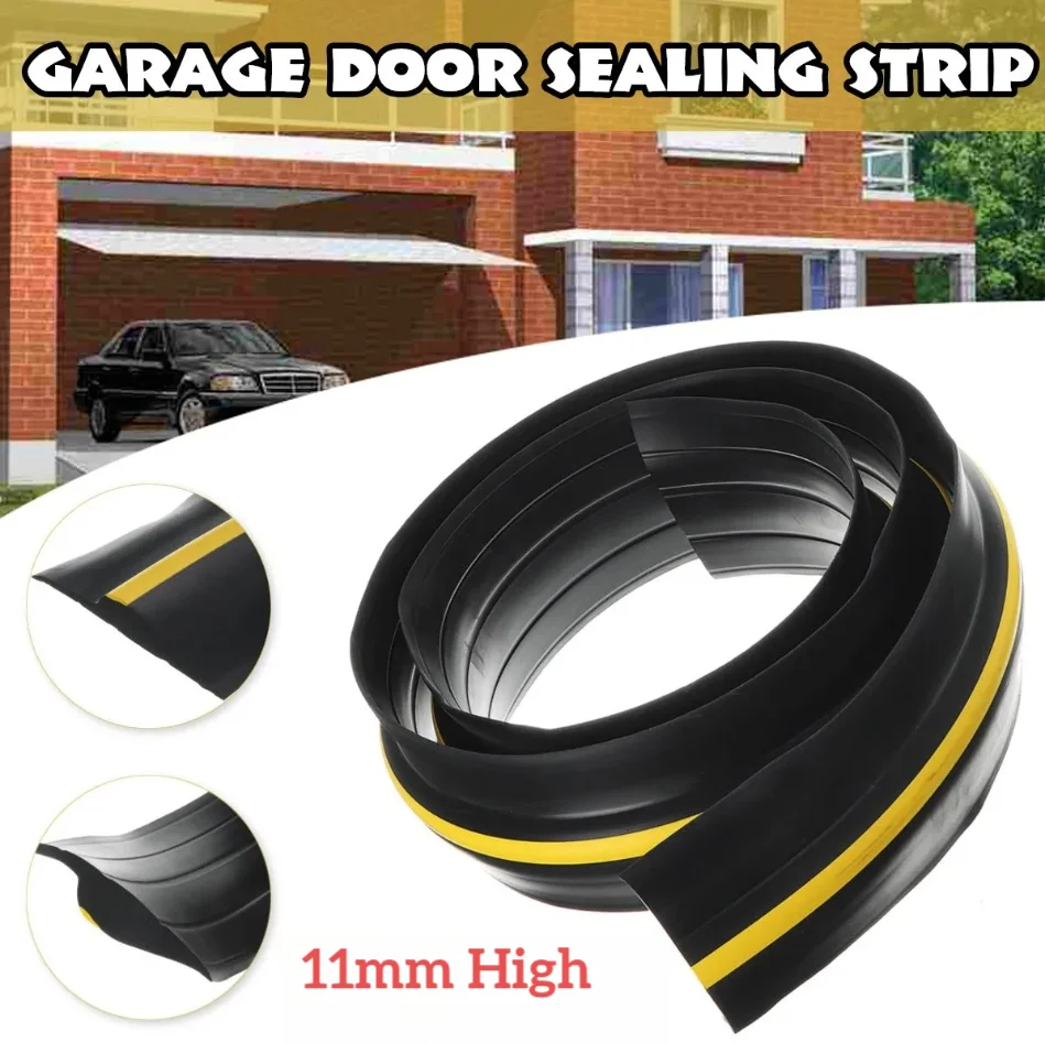 1/2/3 Meters Garage Door Bottom Seal Weather Stripping PVC Rubber Seal Strip Door Bottom Seal Water Noise Seal Bumper Strip