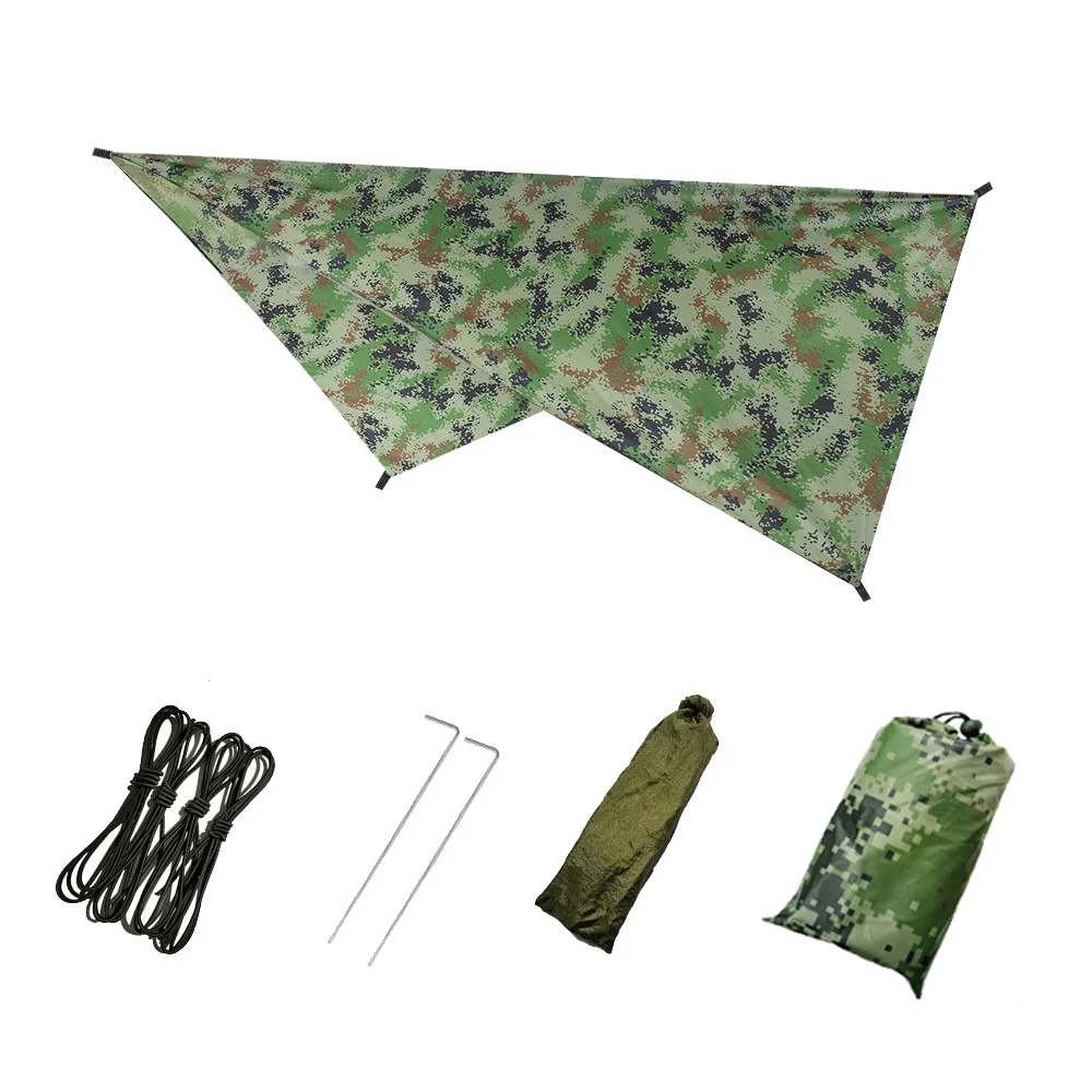 Waterproof Tent Tarp Outdoor Camping Hammock Ultralight Travel Canopy Sunshade Floor Mat Garden Beach Awning Canopy Sun Shade