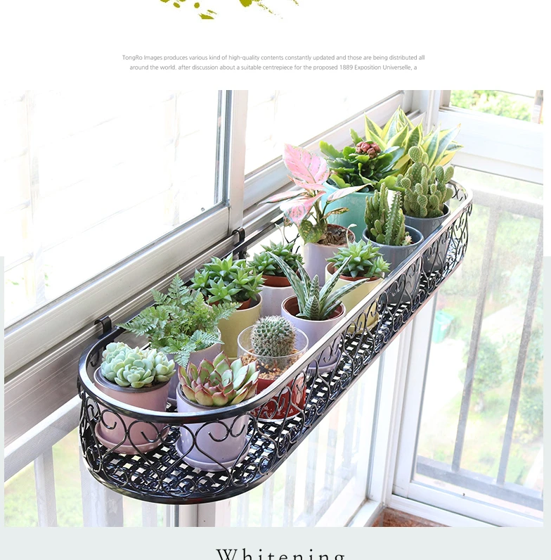 Balcony Flower Stands Flower Pot Hangers Indoor Wrought Iron Succulent Flower Shelves soportes para plantas полка под цветы