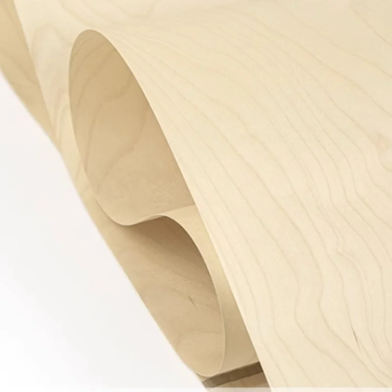 Natural Birch Solid Wood Veneer Rare Wood Veneers For Artistic Creations(Back With Non-woven) :2.5Meters/pcs Width:58cm T:0.3mm
