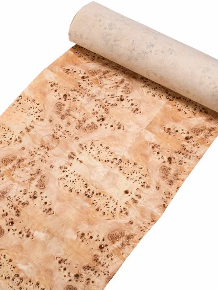 Home Decoration Furniture T0.25mm Drum Veneer Furniture Veneer Natural Poplar Tree Nodule Wood Veneer Electric