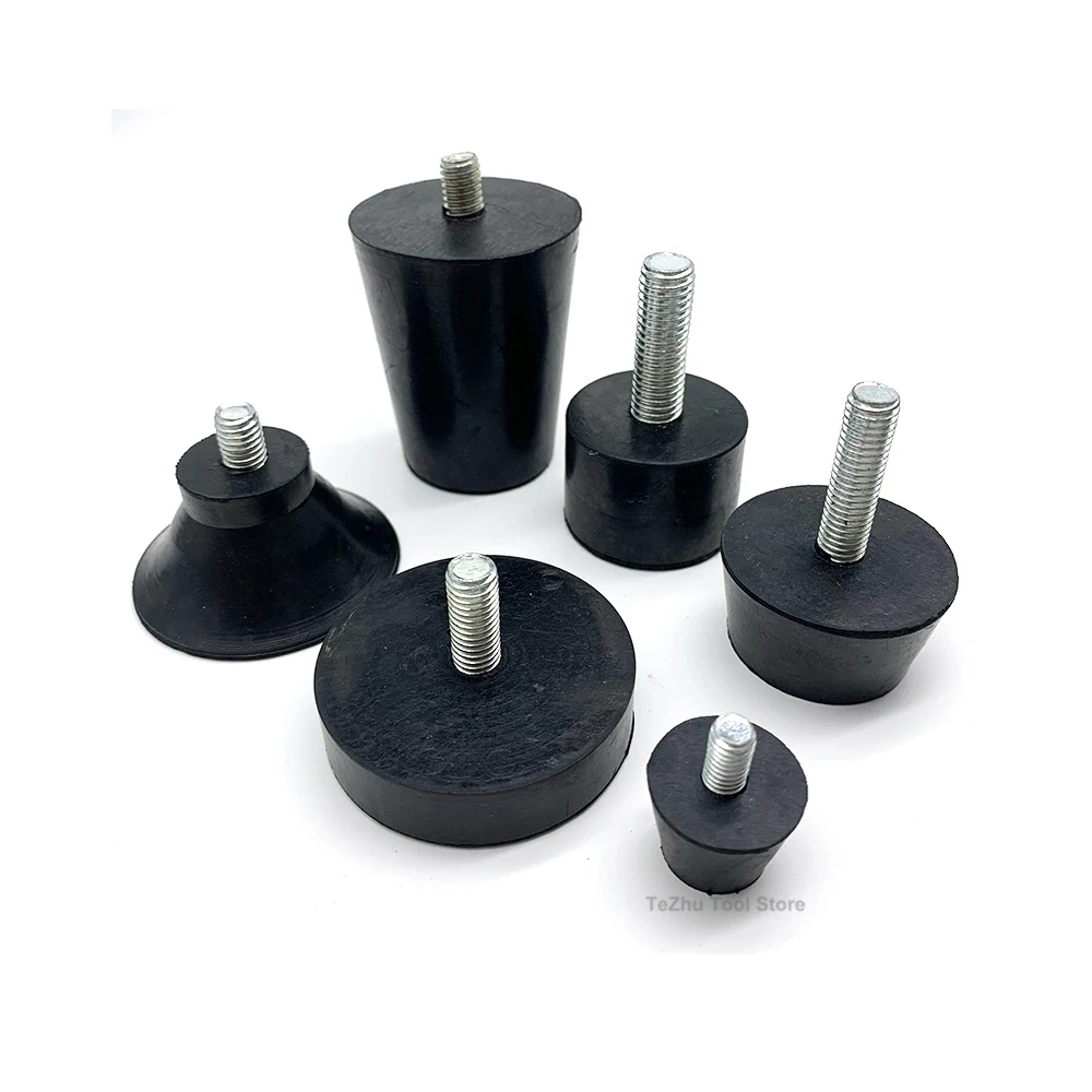 Rubber Adjustable Feet Pad With Screw M6 M8 M10 Table Chair Balck Leveling Foot Pad Furniture Leg Anti-shock Protections