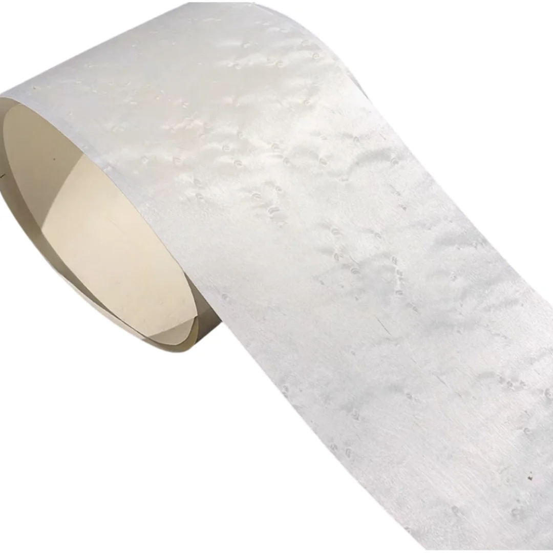 L:2.5meters Width:180mm T:0.25mm Natural Maple Bird's Eye Wood Veneer for DIY Furniture Home Speaker and Instrument