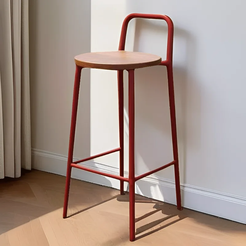 High-Back Outdoor Bar Chair for Home, Stylish and Comfortable Designer, High Footrest Stool, Nordic Modern Luxury