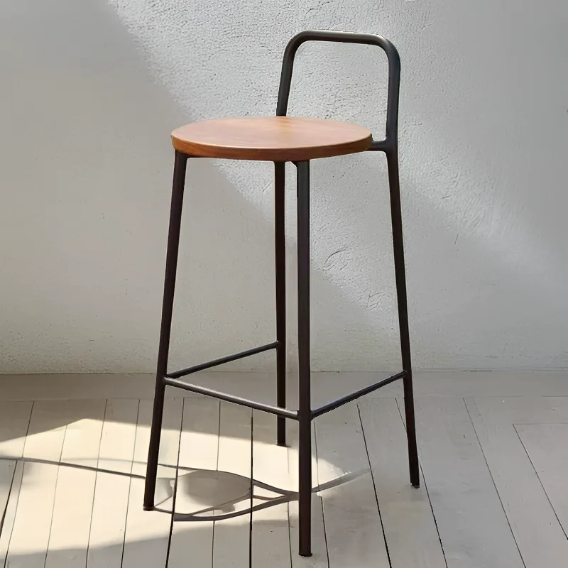 High-Back Outdoor Bar Chair for Home, Stylish and Comfortable Designer, High Footrest Stool, Nordic Modern Luxury