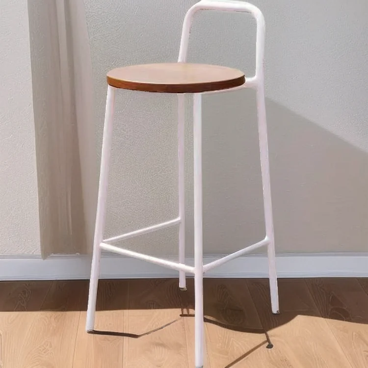 High-Back Outdoor Bar Chair for Home, Stylish and Comfortable Designer, High Footrest Stool, Nordic Modern Luxury
