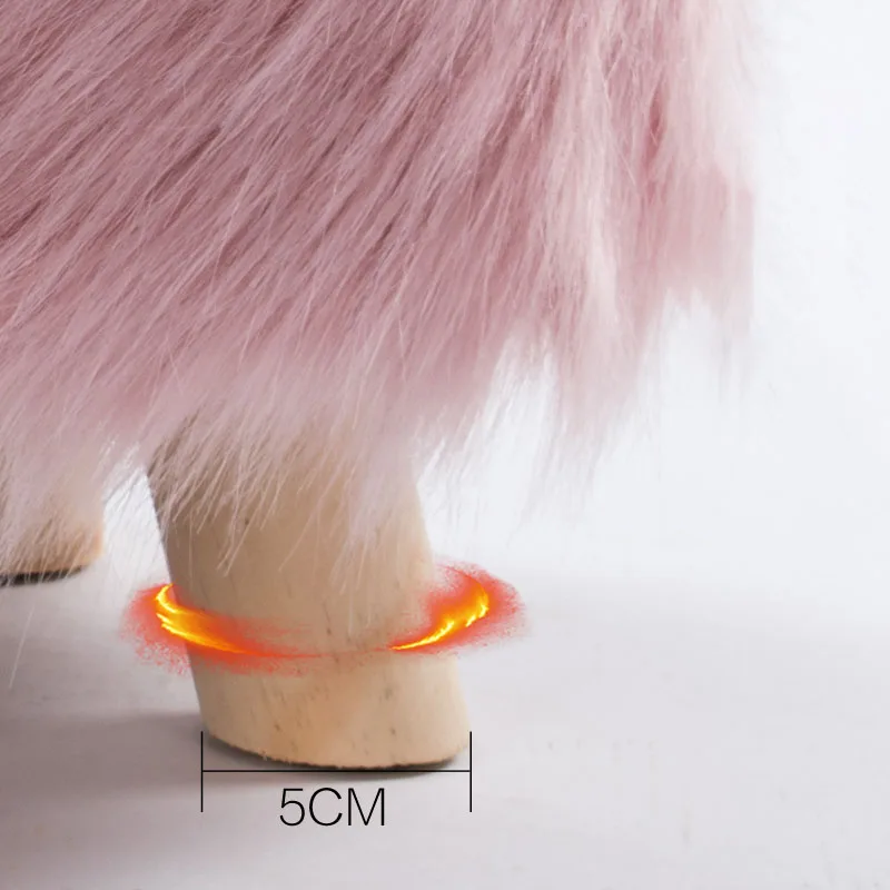 Adorable Shoes-changing Stool Plush Wooden Footrest Removable Chair Cover Soft Seat Cushion Home Decor Furnitu 가구 걸상