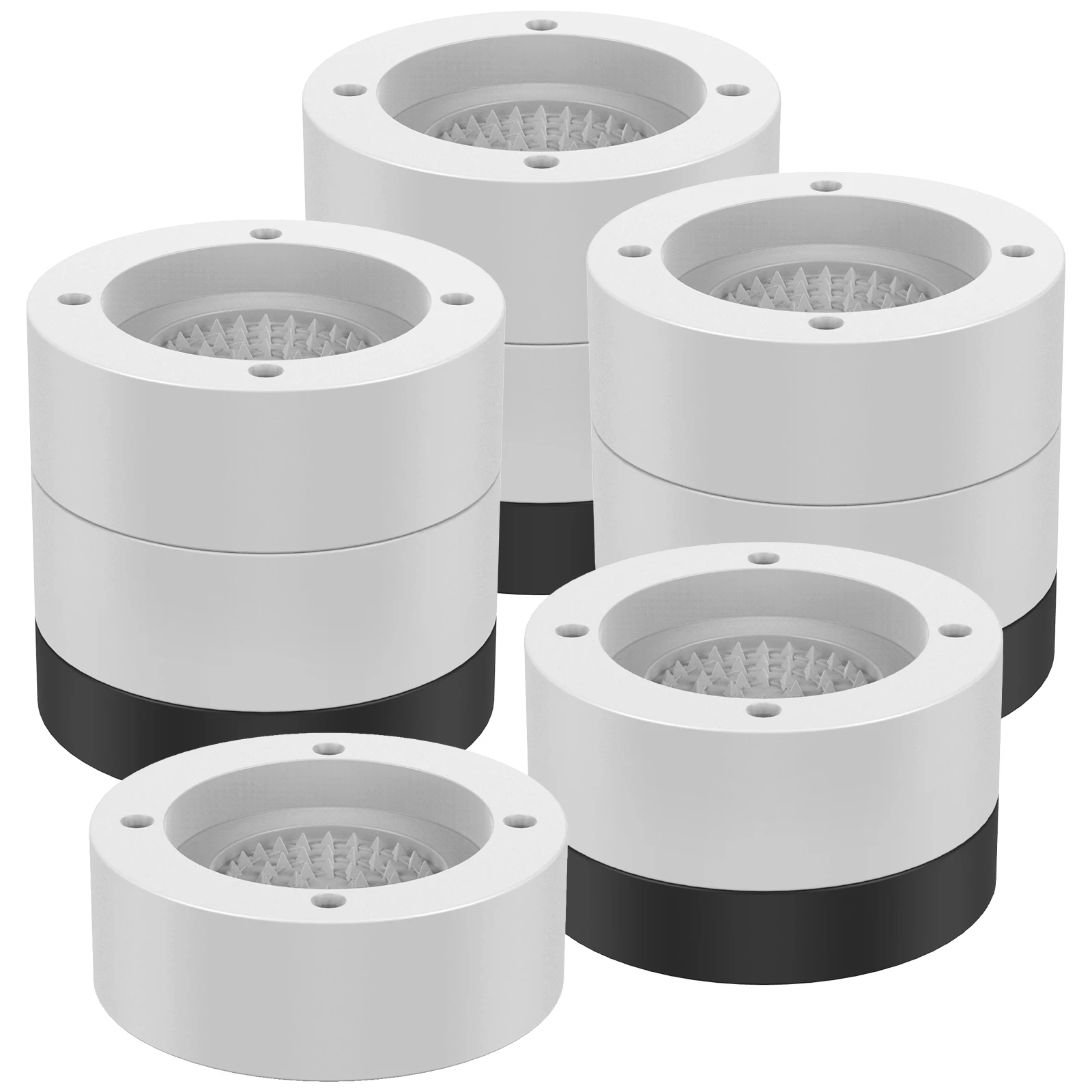 4Pcs Round Furniture Riser Heavy Duty Bed Chair Riser Support 1300lb Anti-Slip Washing Machine Desk Couch Bottom Leg Raiser