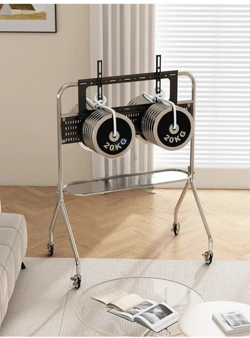 Nordic Simple TV Racks Stainless Steel Material TV Stand Multifunctional Mobile Rack for Young Families Living Room Furniture