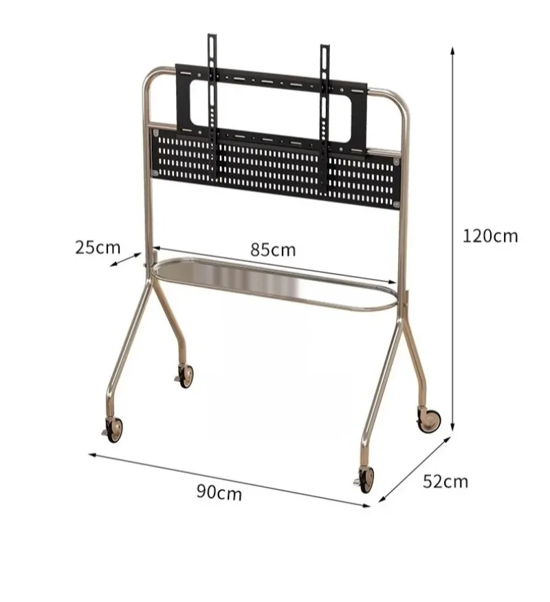 Nordic Simple TV Racks Stainless Steel Material TV Stand Multifunctional Mobile Rack for Young Families Living Room Furniture