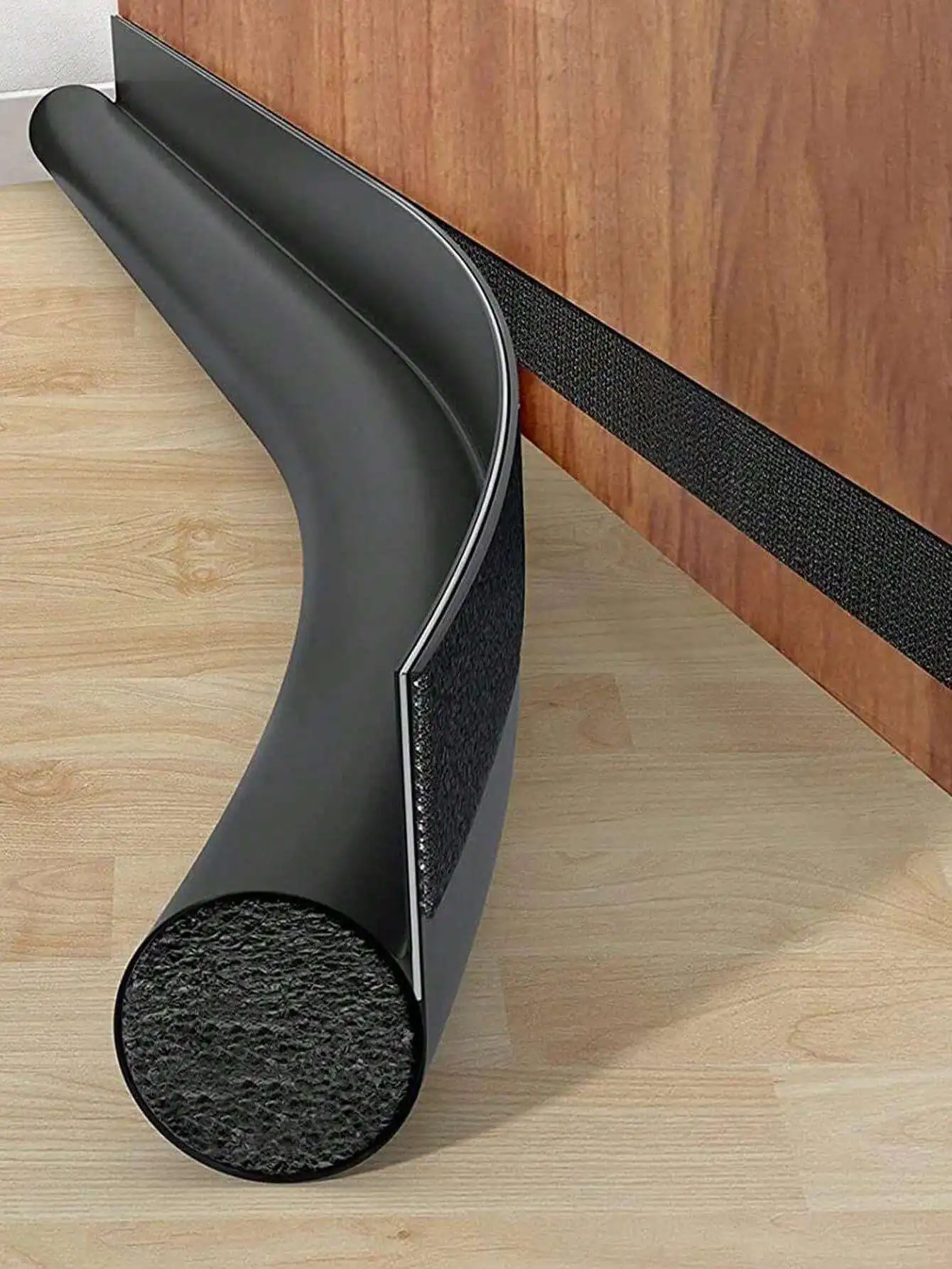 1pcs Plain Door Sealing Strip Baby Room Sound Insulation And Dustproof Sealing Strip Curry Leather Single Side