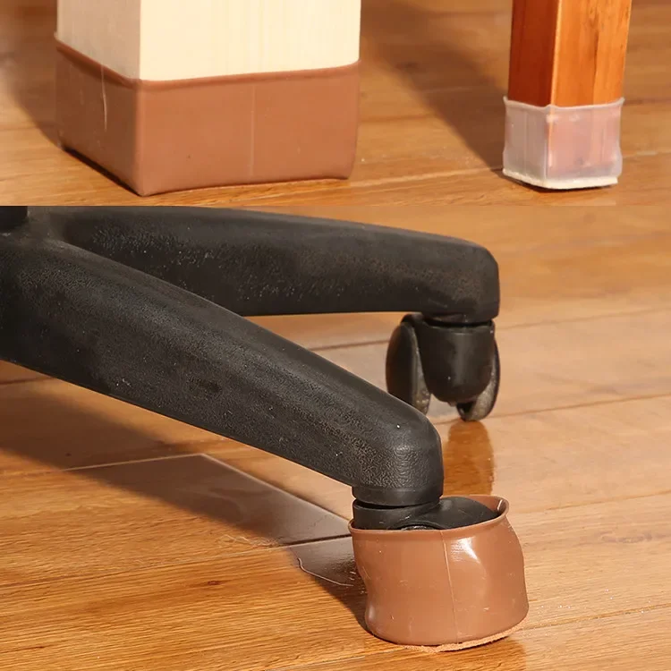16Pcs Silicone Chair Leg Floor Protectors with Non-slip Felt Furniture Cups for Hardwood Floors, Protect Floors from Scratches
