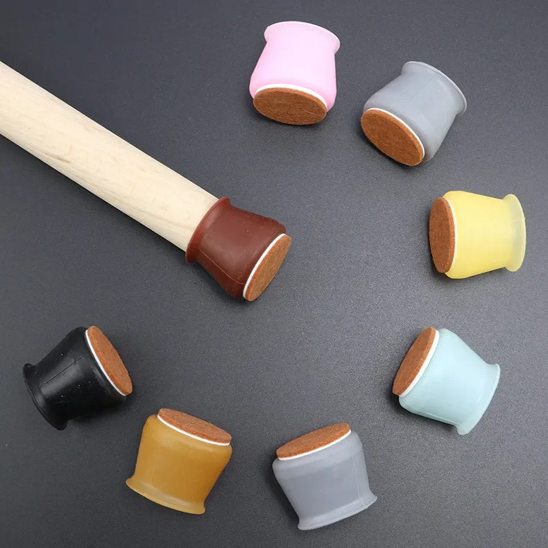 16Pcs Silicone Chair Leg Floor Protectors with Non-slip Felt Furniture Cups for Hardwood Floors, Protect Floors from Scratches
