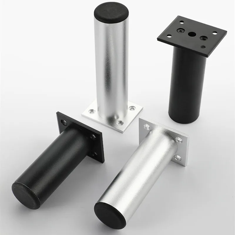 1Pcs 6-40cm Thickened Aluminum Alloy Cabinet Feet Metal Furniture Legs Adjustable TV Cabinet Support Bed Sofa Foot with Screws