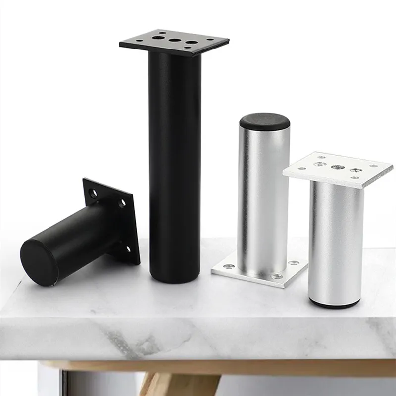 1Pcs 6-40cm Thickened Aluminum Alloy Cabinet Feet Metal Furniture Legs Adjustable TV Cabinet Support Bed Sofa Foot with Screws