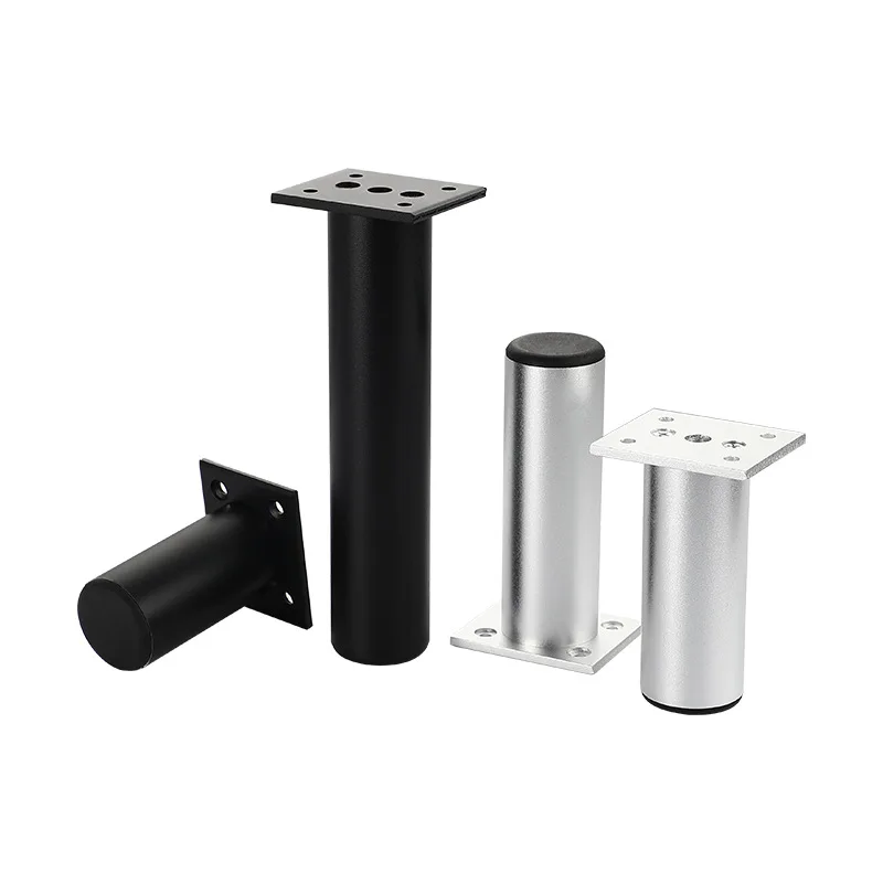 1Pcs 6-40cm Thickened Aluminum Alloy Cabinet Feet Metal Furniture Legs Adjustable TV Cabinet Support Bed Sofa Foot with Screws