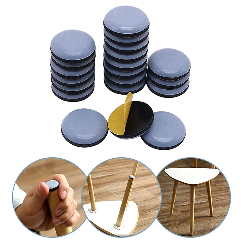 4/8pcs Self-Adhesive Moving Glides Mover Pads For Tables Sofas Chair Round Or Square Rubber Feet Furniture Legs Pads Sliders