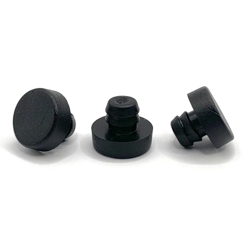 50Pcs M6.5 Glass Top Table Furniture Embedded Bumper with Stem Rubber Grippers Table Spacers for Furniture Hole Push in Foot Pad