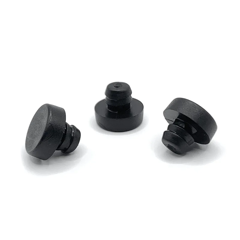 50Pcs M6.5 Glass Top Table Furniture Embedded Bumper with Stem Rubber Grippers Table Spacers for Furniture Hole Push in Foot Pad