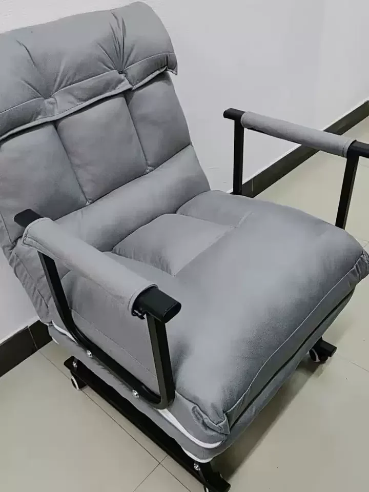 Foldable Recliner Chair Multifunctional Lounger for Office Ergonomic Computer Desk Sofa Chair with Adjustable Backrest Nap Bed