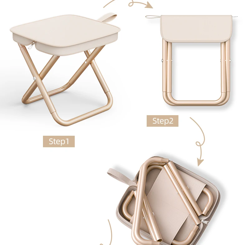 2024 New Adult Children Beach Portable Folding Stool Thickened Chair for Outdoor Camping and Fishing Outdoor Garden Loungers