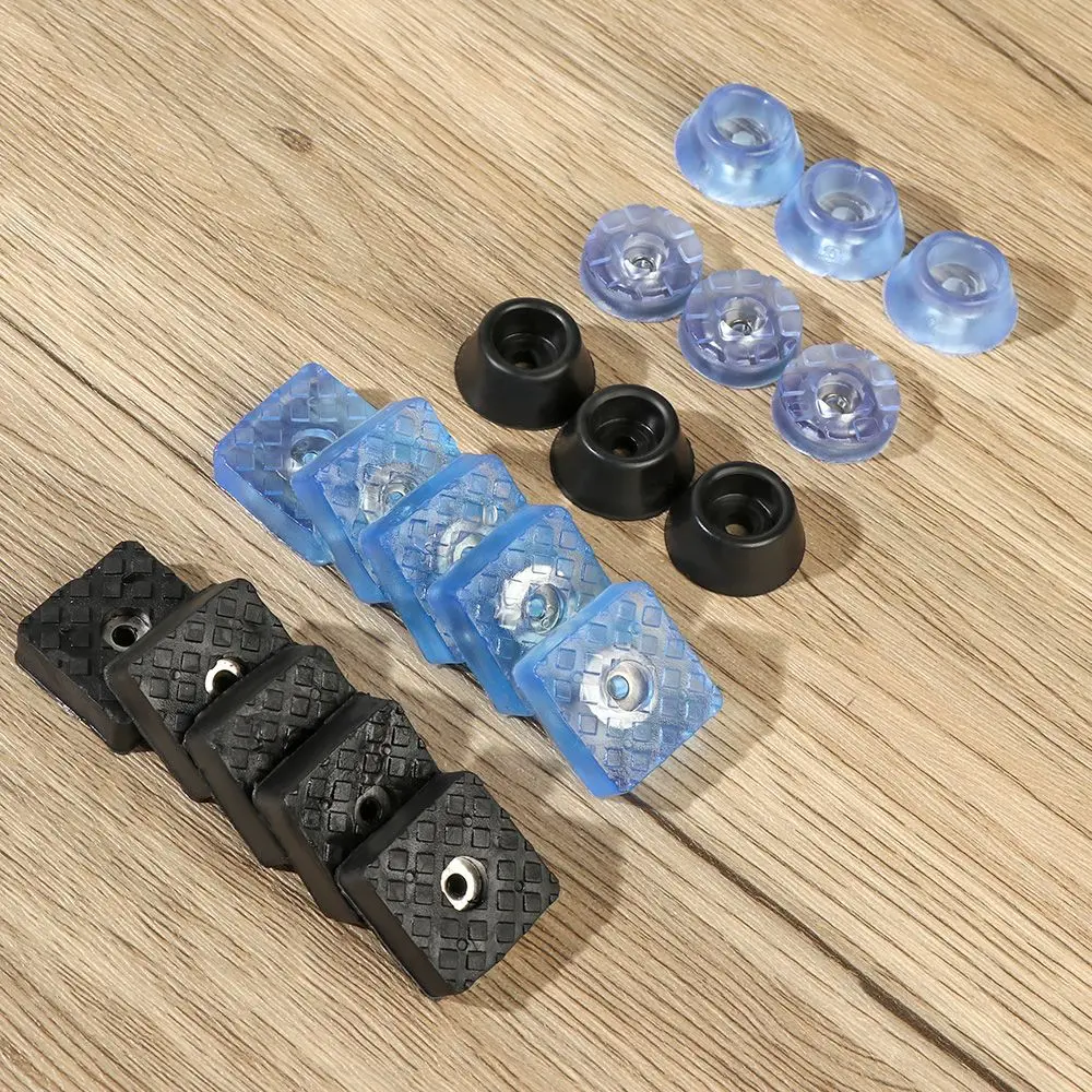 10pcs Clear Soft Furniture Chair Table Feet Leg Bottom Non-slip Anti-skid Glides Wooden Floor Protector Non-noise Screw on Pad