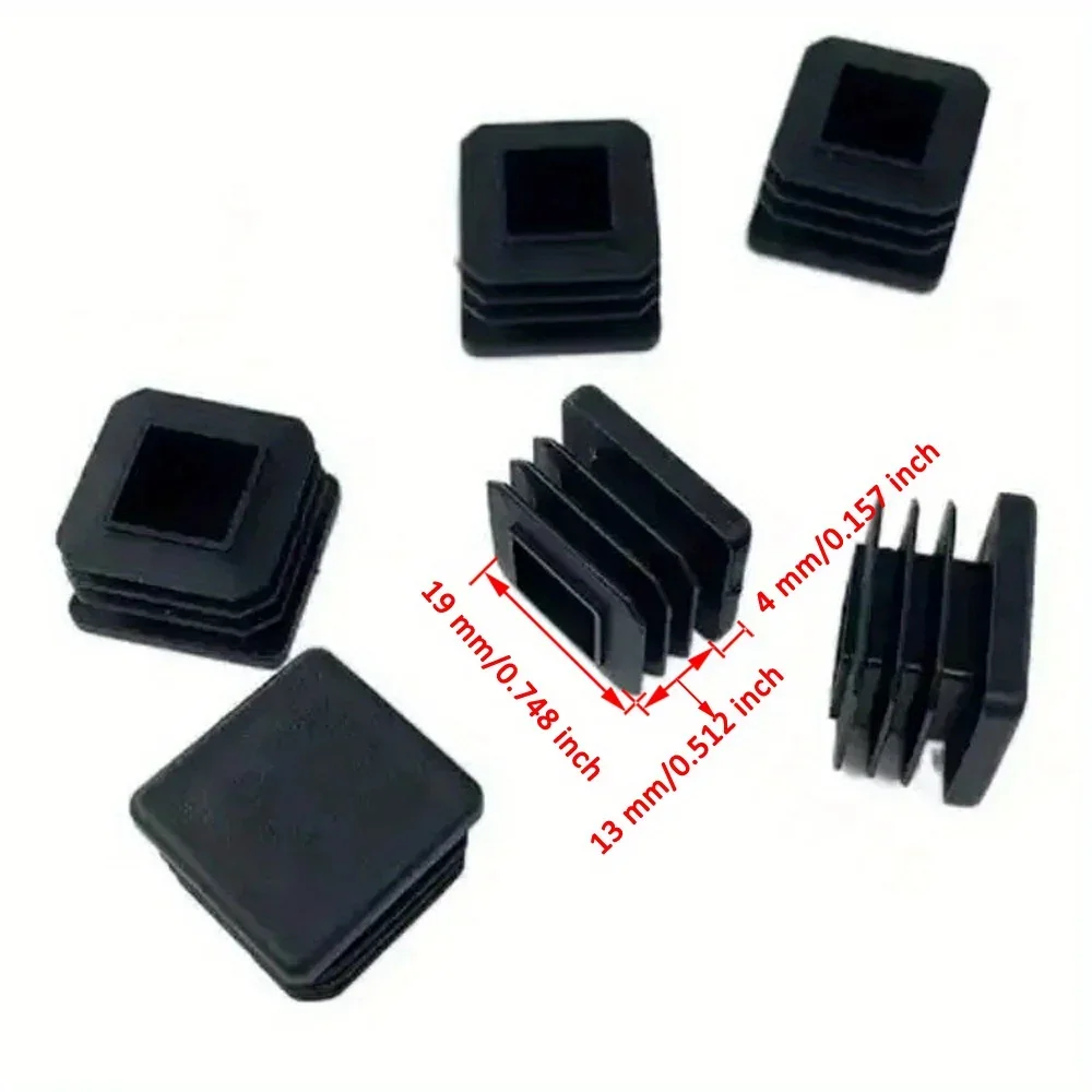 10 Pieces 20mm Square Plastic Table Feet Cap,inserts,caps for metal tubing,hadware plugs,Fences,Glide protection muebles