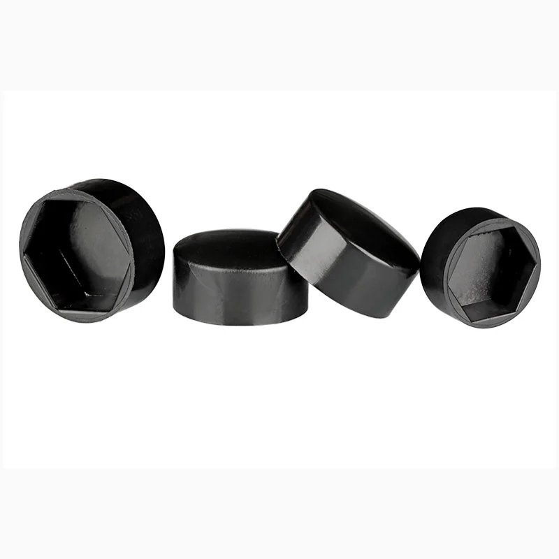 Black/White/Gray Hexagonal Nut Flat Head Plastic Protective Cap External Hexagonal Screw Decorative Cap Dust-Proof Cover