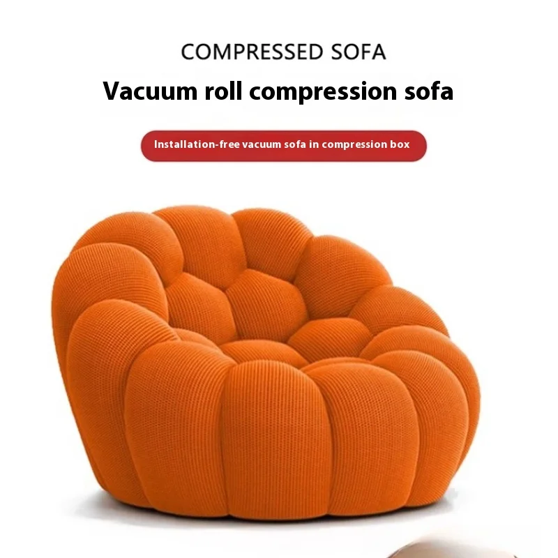 Minimalist European Living Room Couch Double Adults Puffs Bubble Sofas Compressed Boneless Chaise Divano Furniture Home