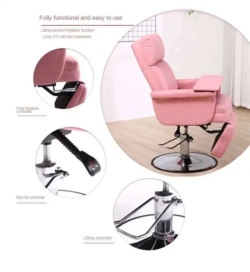 Professional Barber Chairs Designer Reclining Beauty Chair Luxury Salon Furniture Beauty Salon Lift Eyelash Nail Art Sofa Chair