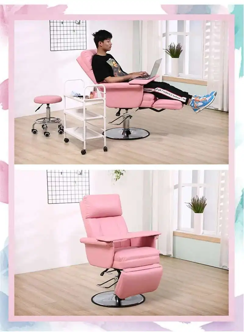Professional Barber Chairs Designer Reclining Beauty Chair Luxury Salon Furniture Beauty Salon Lift Eyelash Nail Art Sofa Chair