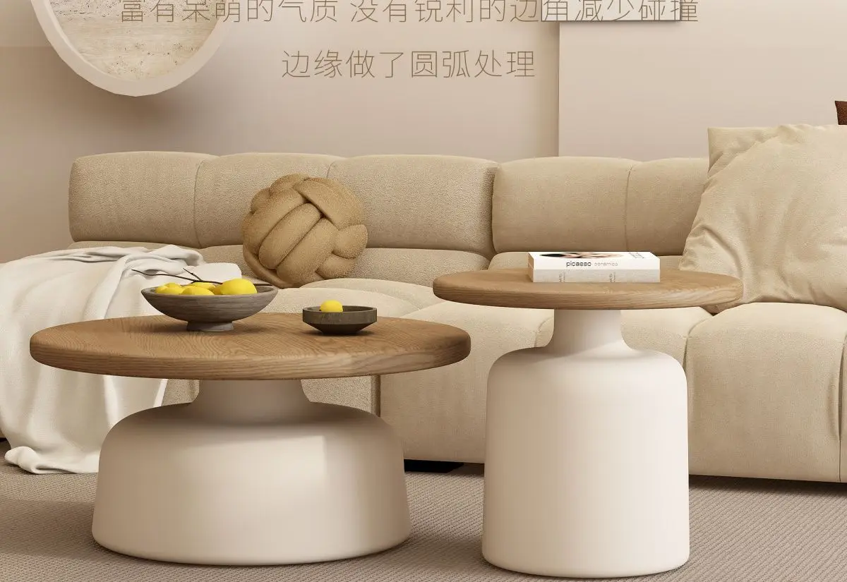 Stylish Apartment Coffee Table Living Room Center Table Minimalist Iron Round Desk for Small Apartment/Homestay Coffee Tables