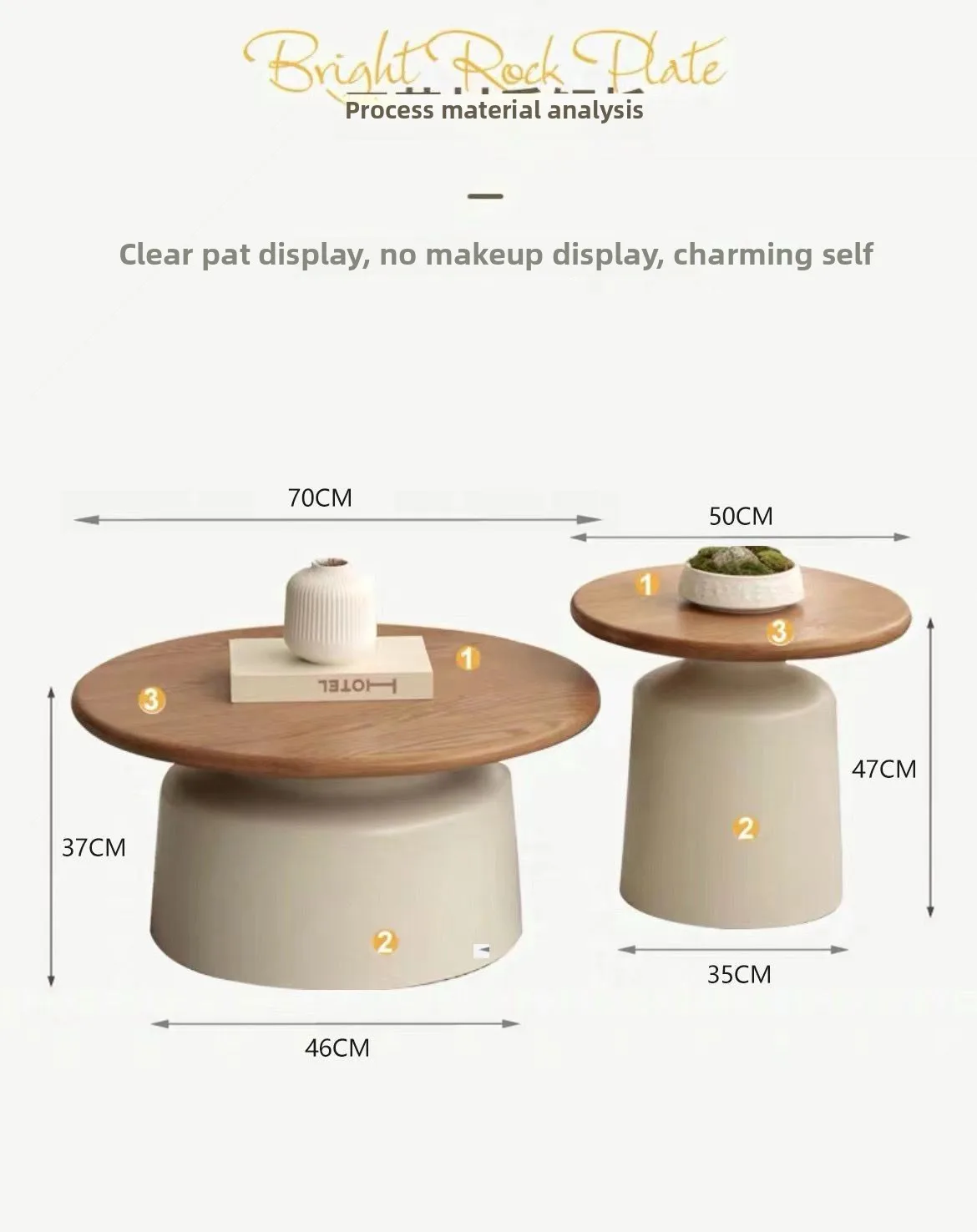 Stylish Apartment Coffee Table Living Room Center Table Minimalist Iron Round Desk for Small Apartment/Homestay Coffee Tables