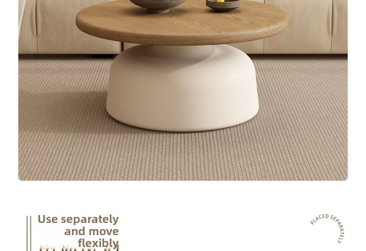 Stylish Apartment Coffee Table Living Room Center Table Minimalist Iron Round Desk for Small Apartment/Homestay Coffee Tables