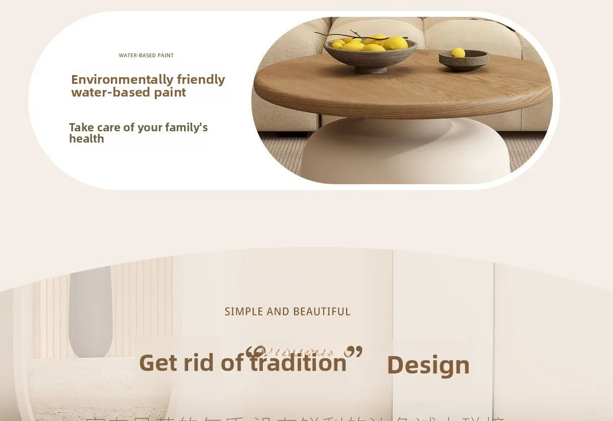 Stylish Apartment Coffee Table Living Room Center Table Minimalist Iron Round Desk for Small Apartment/Homestay Coffee Tables