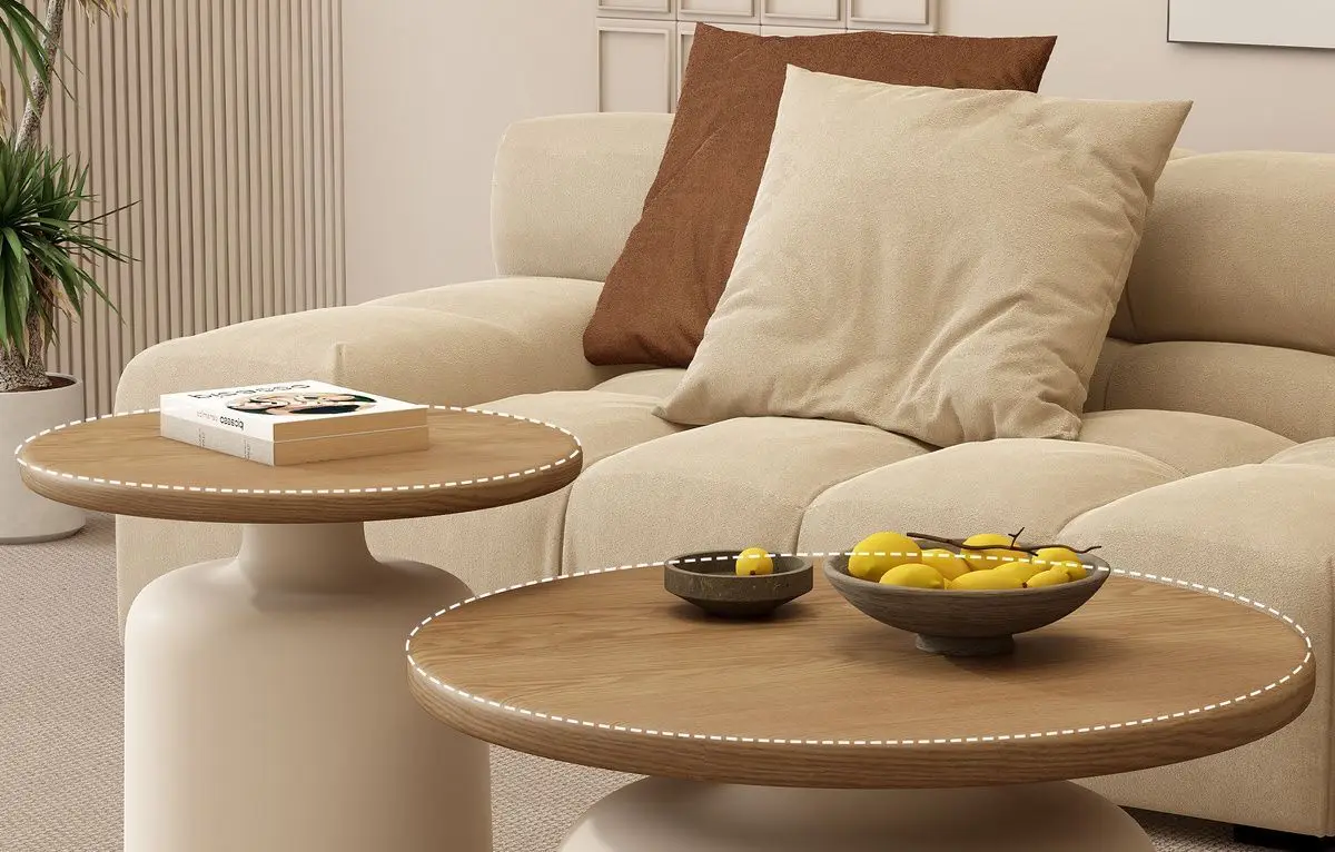 Stylish Apartment Coffee Table Living Room Center Table Minimalist Iron Round Desk for Small Apartment/Homestay Coffee Tables