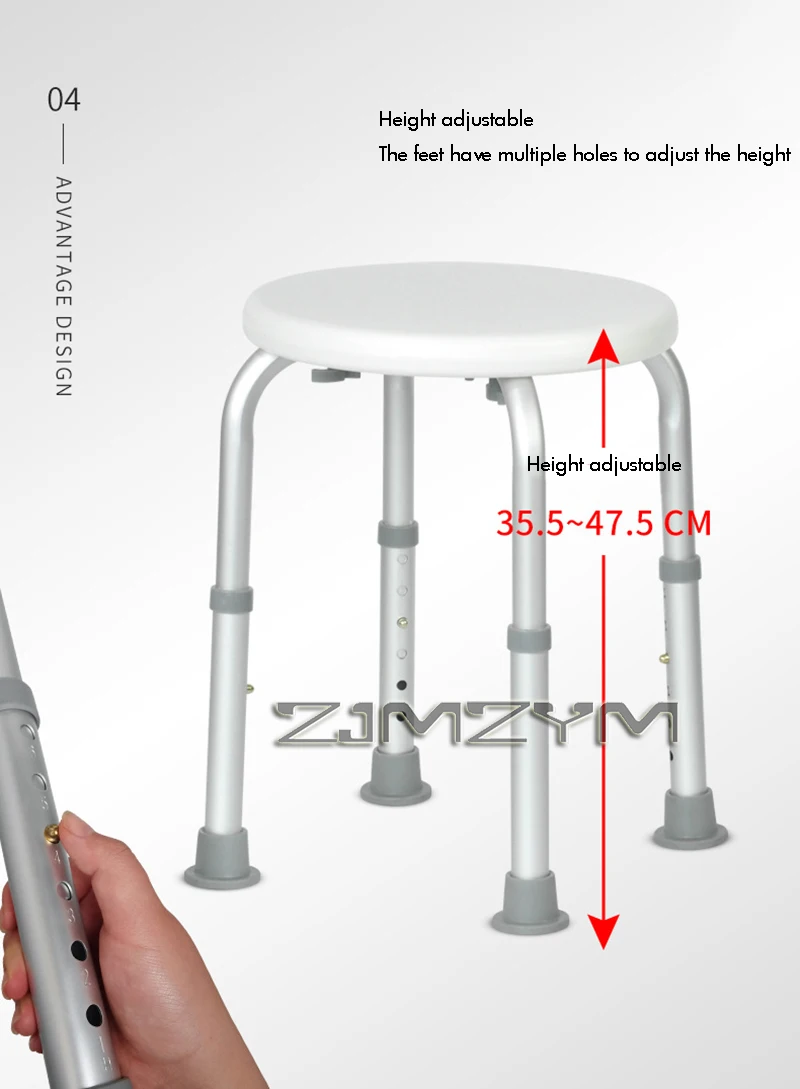 Househeld Non-slip Bath Chair Elderly Bath Tub Shower Chair Disabled People Bathroom And Shower Chair