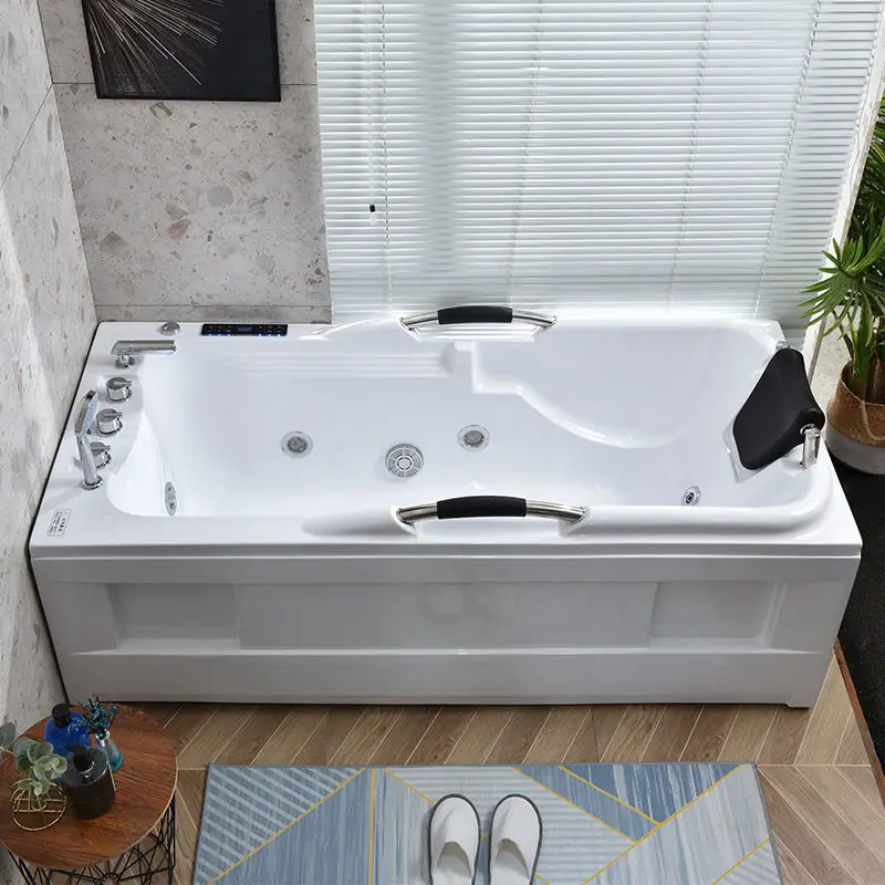 Thickened acrylic adult bathtub, surfing massage thermostatic heated bathtub
