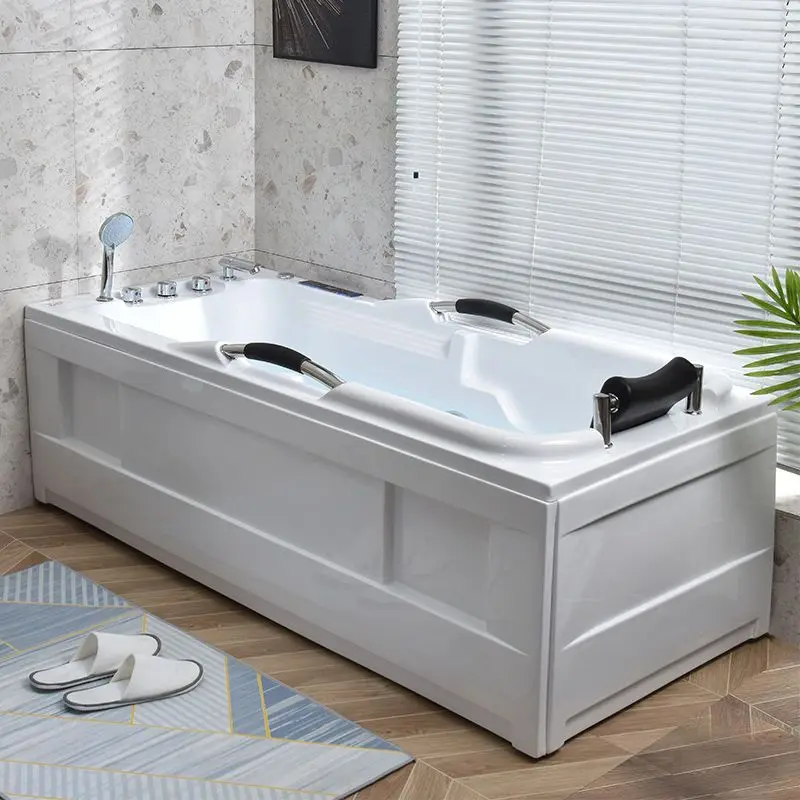 Thickened acrylic adult bathtub, surfing massage thermostatic heated bathtub