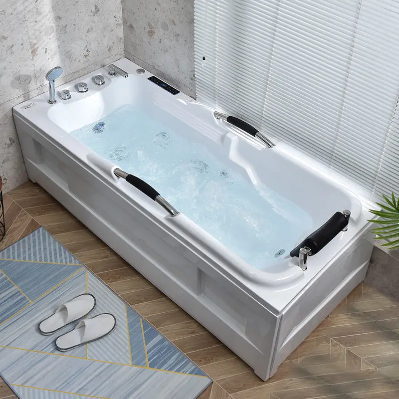 Thickened acrylic adult bathtub, surfing massage thermostatic heated bathtub