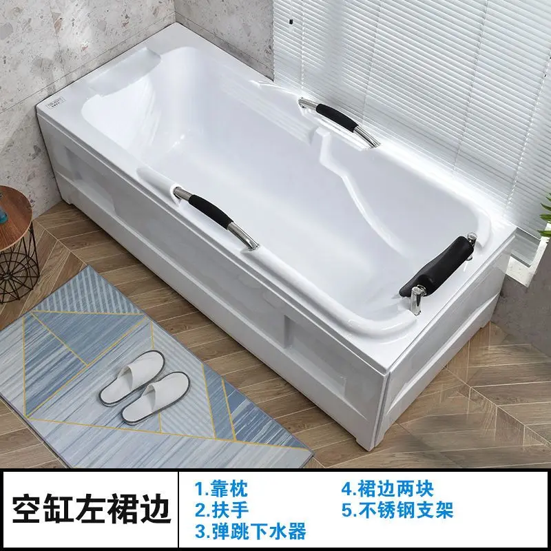 Thickened acrylic adult bathtub, surfing massage thermostatic heated bathtub