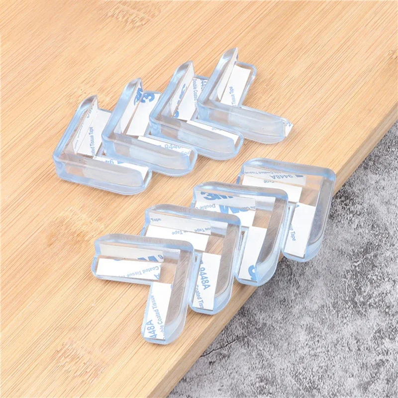 4/8PCS Children Baby Safety L Type Soft Silicone Protector Table Corner Edge Protection Cover Children Anticollision Edge Guards