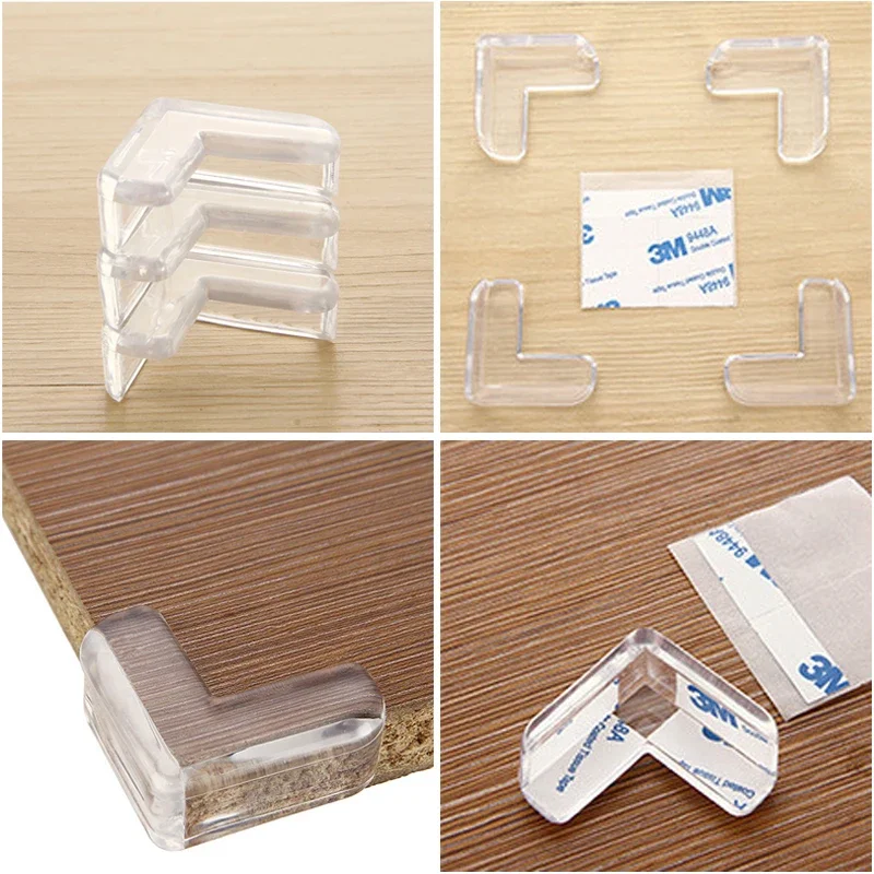 4/8PCS Children Baby Safety L Type Soft Silicone Protector Table Corner Edge Protection Cover Children Anticollision Edge Guards