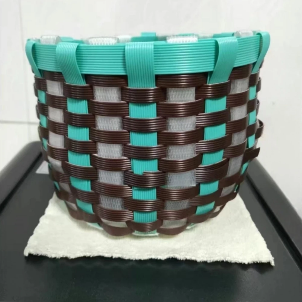 16mm Width 10M PE Imitation Bamboo Flat Rattan Handmade Weaving Bird Nest Chair Outdoor Furniture Wall Decor