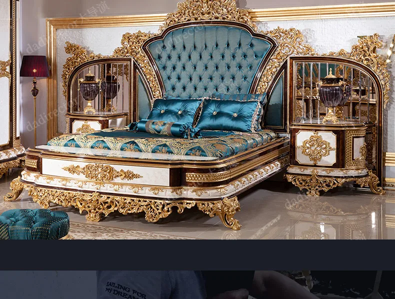 European Princess Bed Sleeping Aesthetics Wedding High Quality Adult Unusual Designer Bed Bedroom Fashion Muebles Furniture